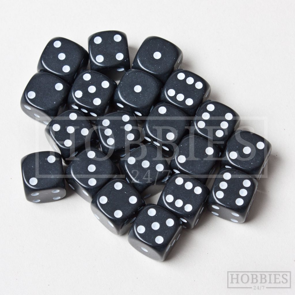 Black 14mm Six Sided Dice D6 - Hobbies247 Online Model Shop