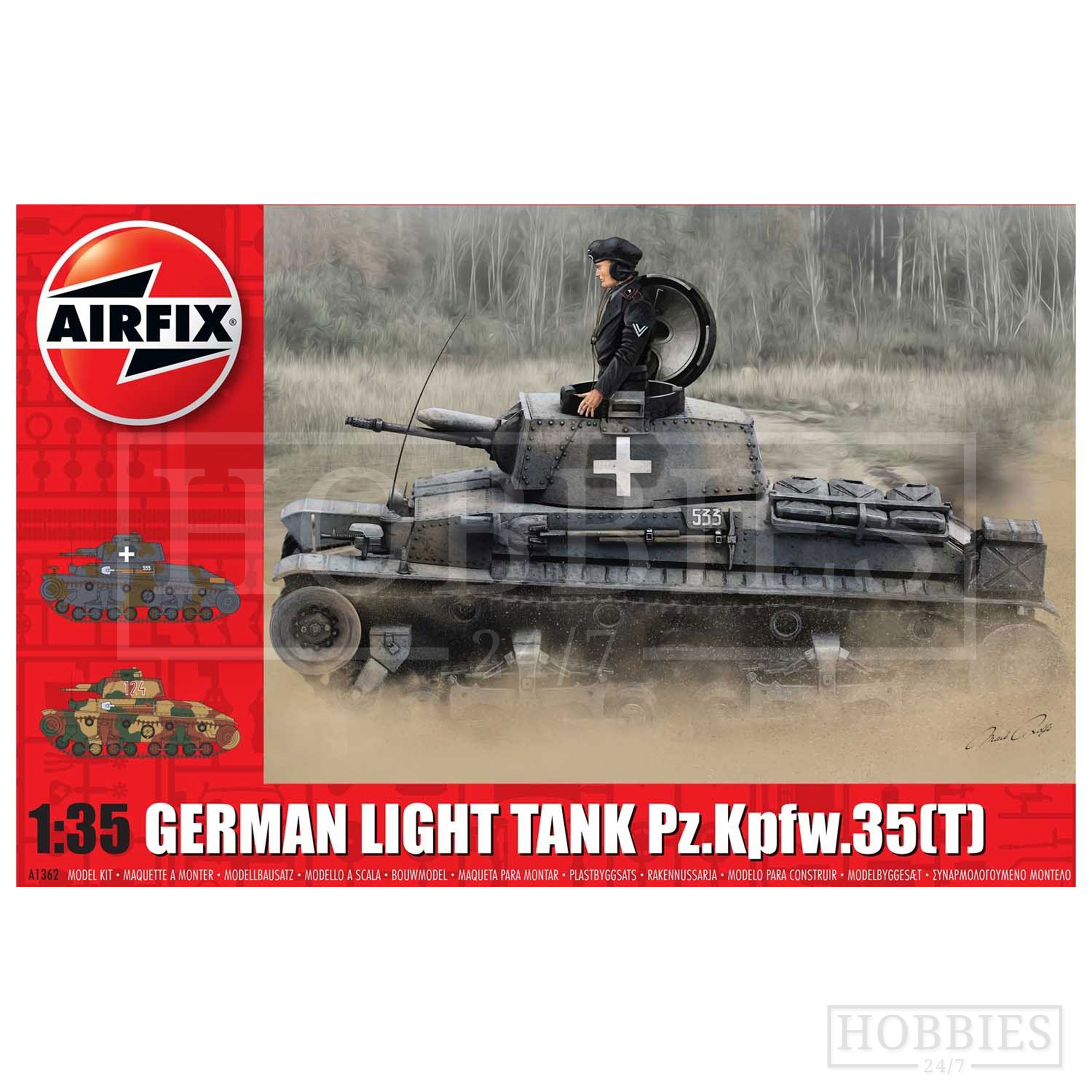 Doordeweekse dagen geleider regeren Airfix German Light Tank 1/35 Model Tank Kit - Hobbies247 Online Model Shop