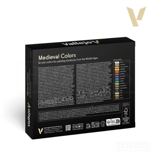 Vallejo Model Color Paint Set - Medieval Colours - Image 3