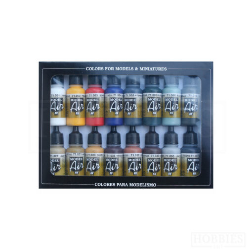 Vallejo Model Air Set - Basic Colors 16 Paints